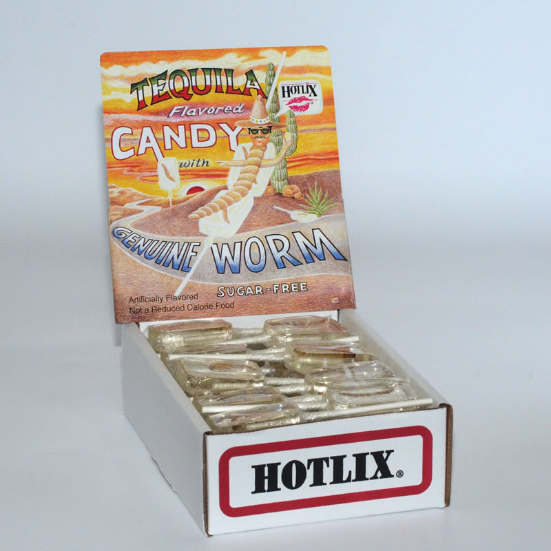 Tequila Worm Suckers Box - HOTLIX