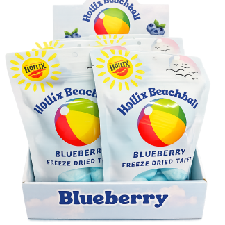 HOTLIX Beachball Blueberry Freeze Dried Taffy 8-count Box