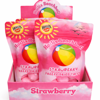 HOTLIX Beachball Strawberry Freeze Dried Taffy 8-count Box
